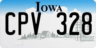 IA license plate CPV328