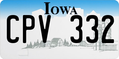 IA license plate CPV332