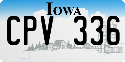 IA license plate CPV336