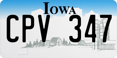 IA license plate CPV347