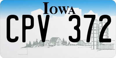 IA license plate CPV372