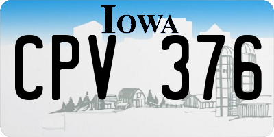 IA license plate CPV376