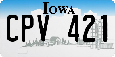 IA license plate CPV421