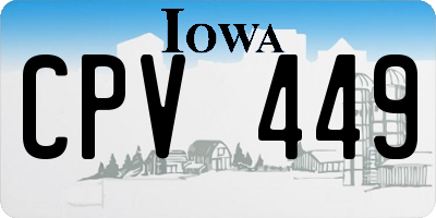 IA license plate CPV449