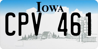IA license plate CPV461