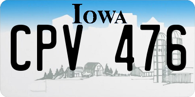 IA license plate CPV476