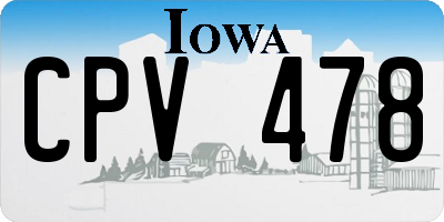 IA license plate CPV478