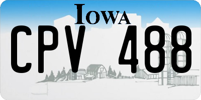 IA license plate CPV488