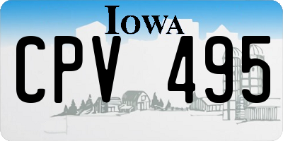 IA license plate CPV495