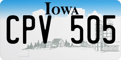 IA license plate CPV505