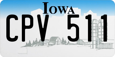 IA license plate CPV511