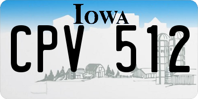 IA license plate CPV512