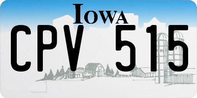 IA license plate CPV515