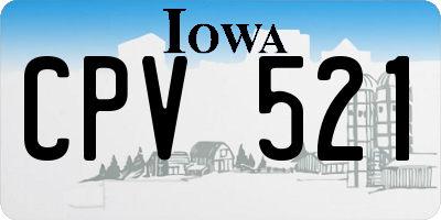 IA license plate CPV521