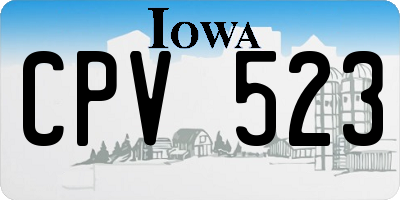 IA license plate CPV523