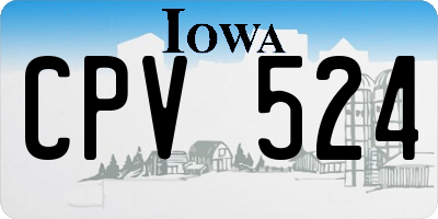IA license plate CPV524
