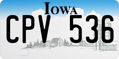 IA license plate CPV536