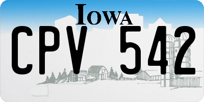 IA license plate CPV542