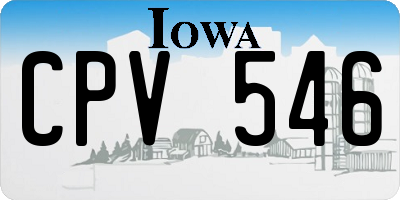 IA license plate CPV546