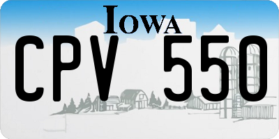 IA license plate CPV550