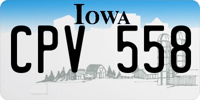 IA license plate CPV558