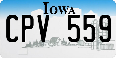 IA license plate CPV559