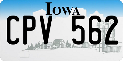 IA license plate CPV562
