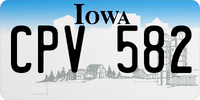 IA license plate CPV582