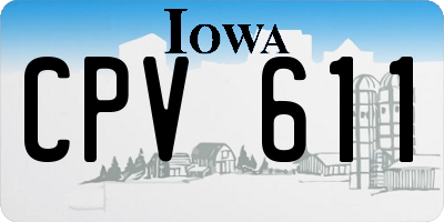 IA license plate CPV611