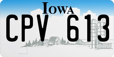 IA license plate CPV613