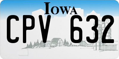 IA license plate CPV632