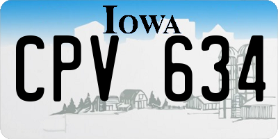 IA license plate CPV634