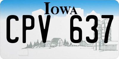 IA license plate CPV637