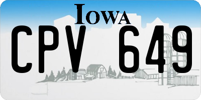 IA license plate CPV649