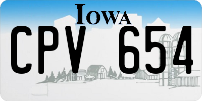 IA license plate CPV654