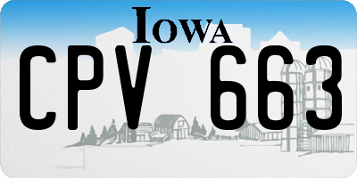 IA license plate CPV663