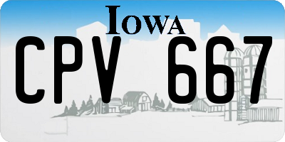 IA license plate CPV667