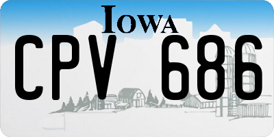 IA license plate CPV686