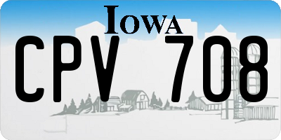 IA license plate CPV708