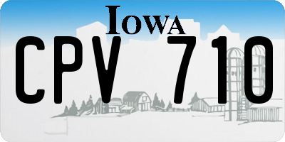 IA license plate CPV710