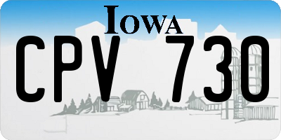 IA license plate CPV730