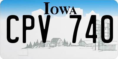 IA license plate CPV740