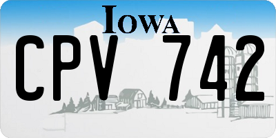 IA license plate CPV742