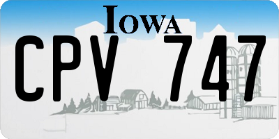 IA license plate CPV747