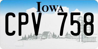 IA license plate CPV758