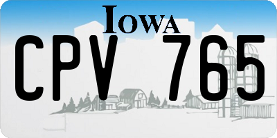 IA license plate CPV765