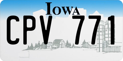 IA license plate CPV771