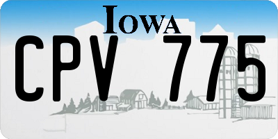 IA license plate CPV775