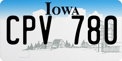 IA license plate CPV780