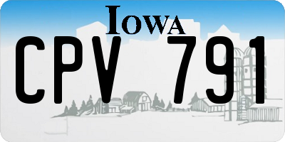 IA license plate CPV791